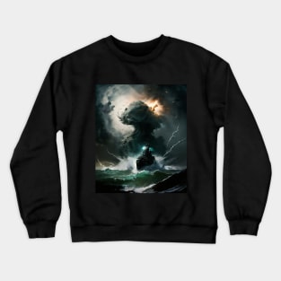 sky boat dark horror Crewneck Sweatshirt